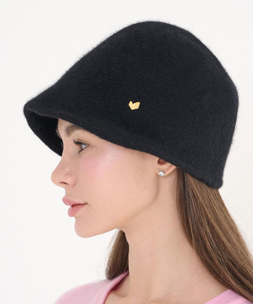 Koipeu Wool Raccoon Bucket Hat Cf073Ht030 Blk
