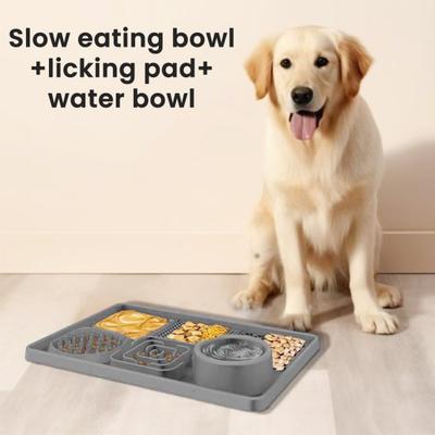Pet Lick Mat Cats Fun Slow Feeder with Suction Cups Non-Slip Silicone Dog Treat Enrichment Mat Cat Puzzle Feeder for Anxiety Relief