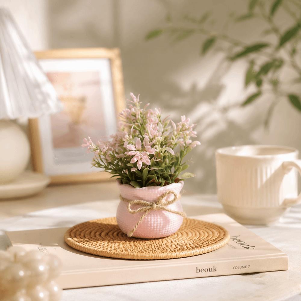 Lifelike Potted Plants Ornaments Simulation Plants Artificial Potted Flowers Home Decor