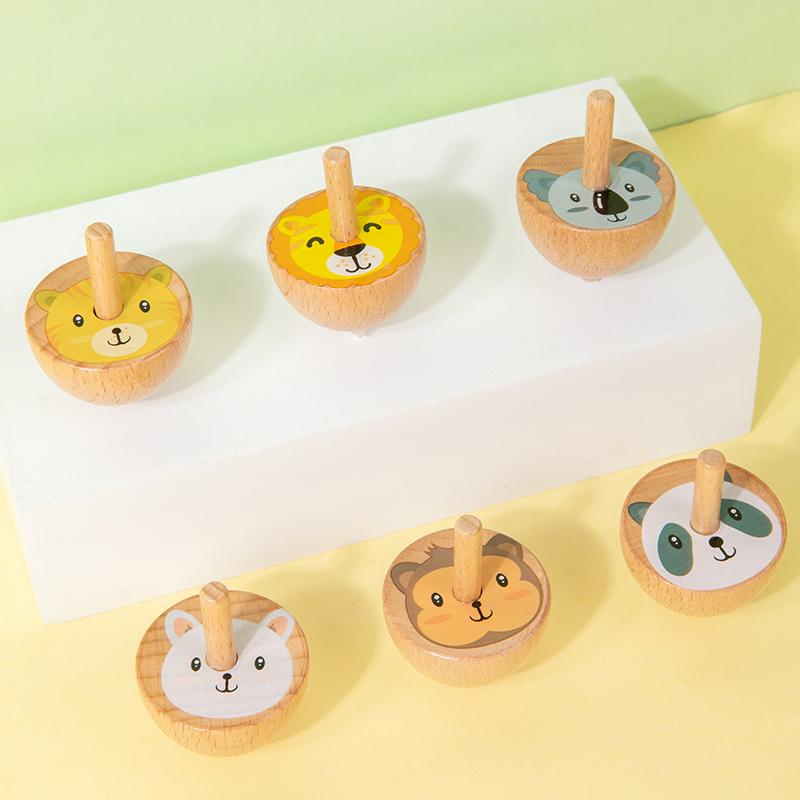 The rotating gyro toy is composed of 6 small gyro with different colors and patterns, which are beautiful and playable.