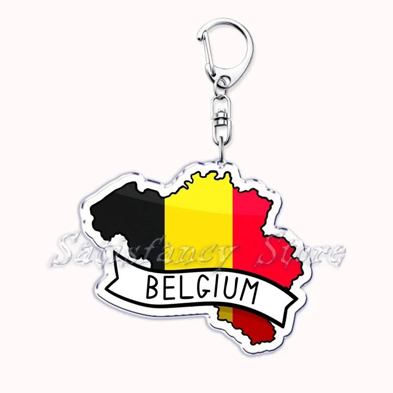 France Scotland Country Maps with Name Acrylic Keychains Keyring for Accessories Bag Pendant Key Chain Ring Jewelry Friend Gifts