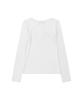 LEATHERY Faded Henley Neck Long Sleeve [Ivory]