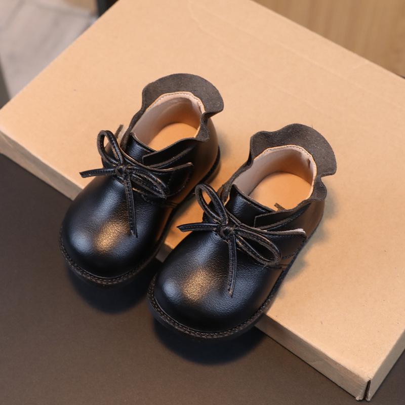 Baby Girl Princess Leather Shoes - Spring/Autumn, Soft Sole, Non-Slip, 1-3 Years