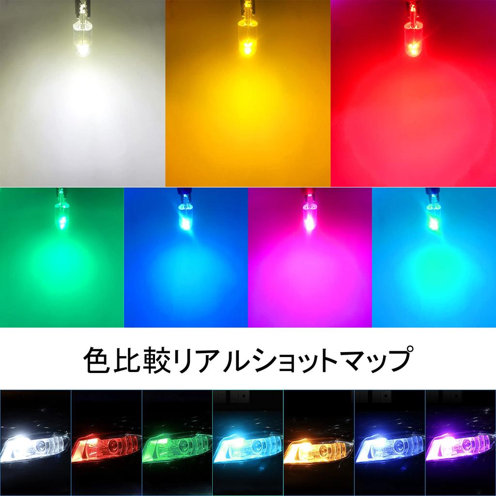 14pcs T10 Car LED Car Position License Lamp (7 Colors)