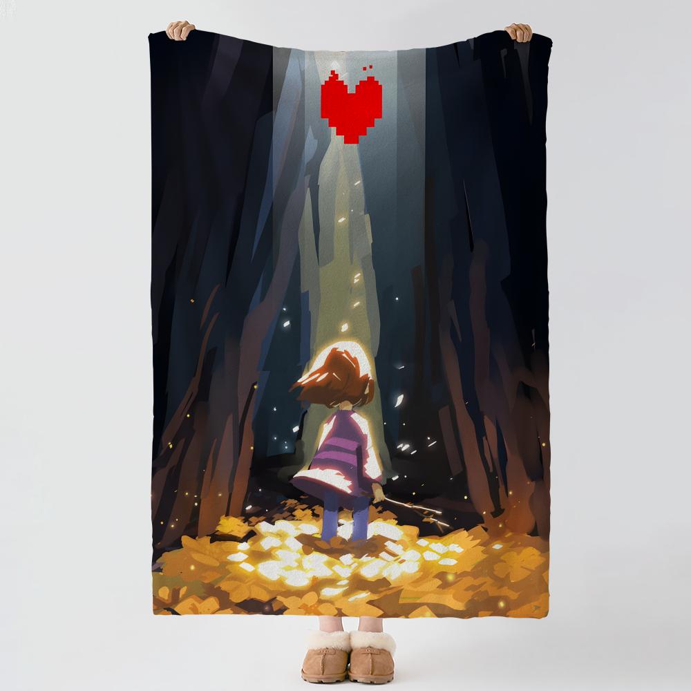 game U-Undertale-e Throw Thick Comfort Flannel Quilt, Multi-scene Use Indoor Outdoor Daily Nap