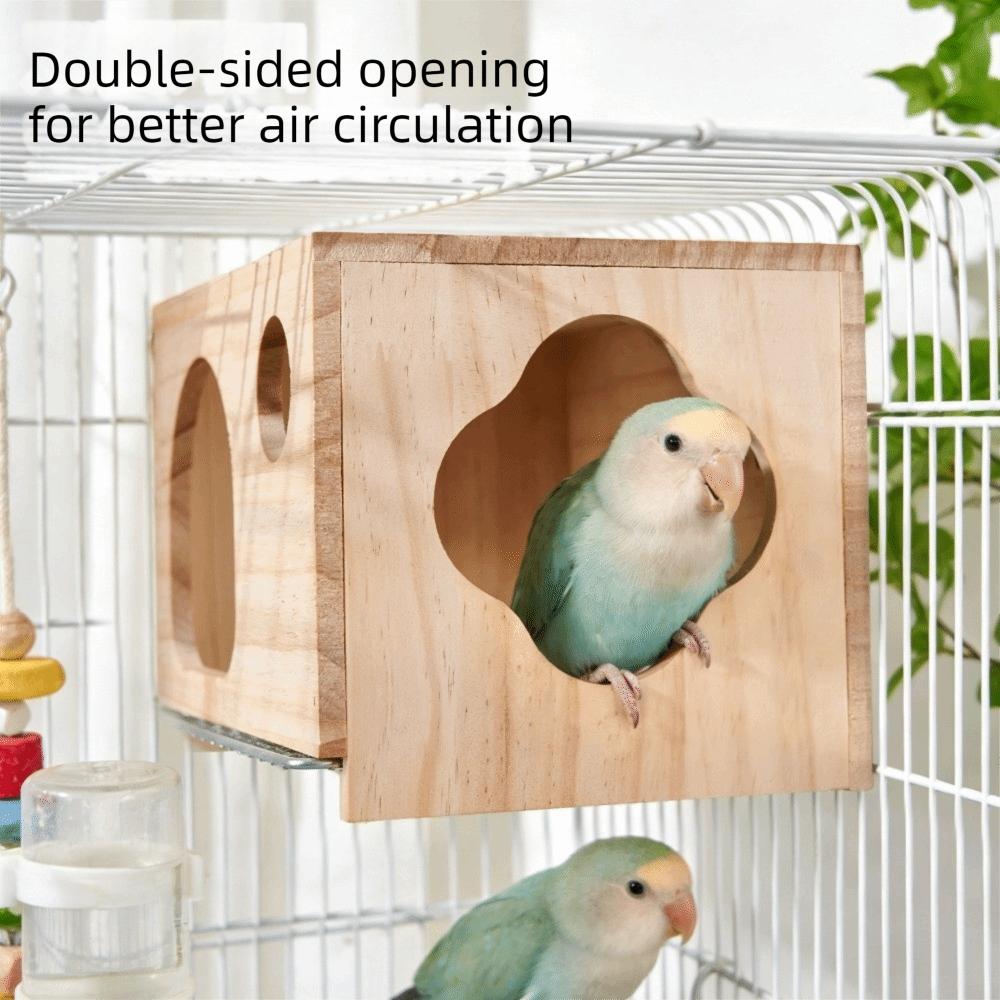 Grande Maison d'Oiseau en Bois Résistante aux Morsures Boîte de Reproduction pour Perroquets Boîte de Reproduction Créative pour Perroquets Volière