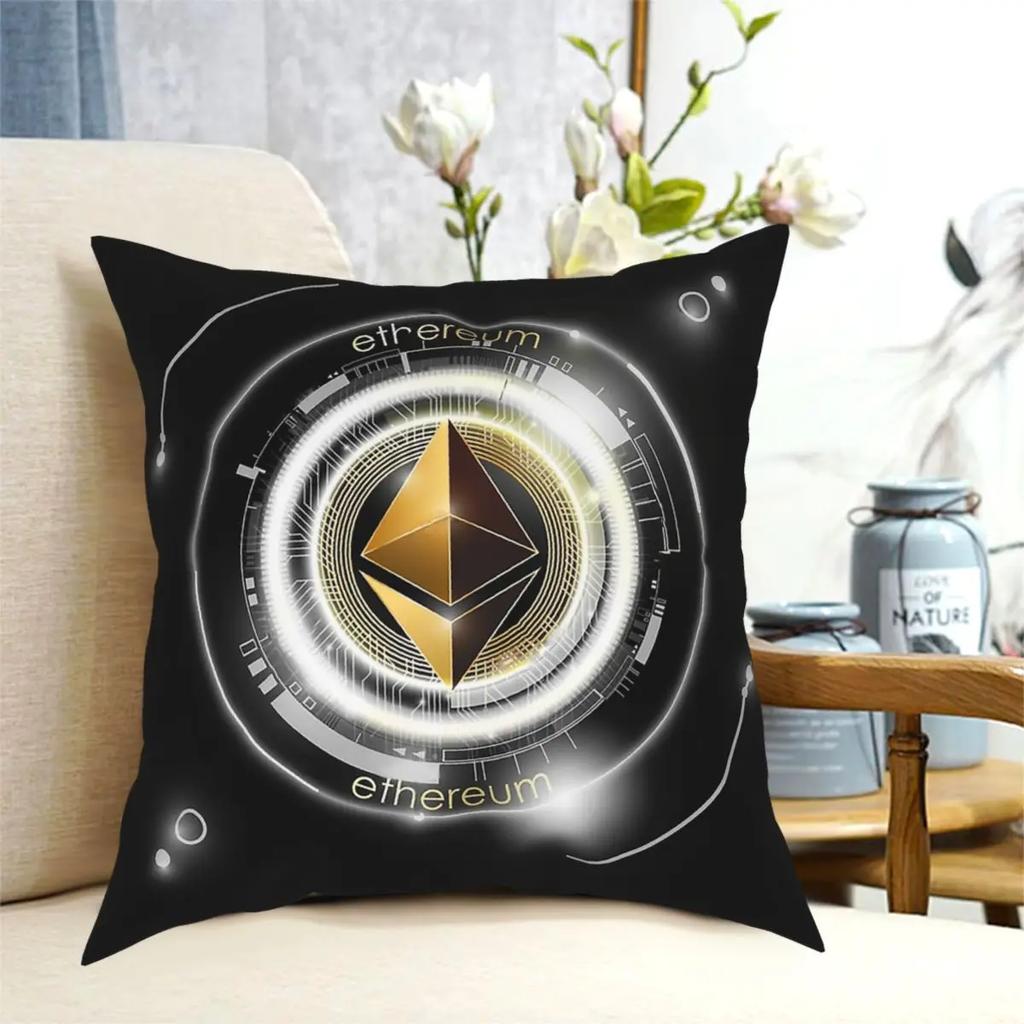 Ethereum Perfektes Geschenk für einen Krypto-Trading-Liebhaber Zierkissenbezug Dekokissen Bitcoin Btc Blockchain Kissenbezüge