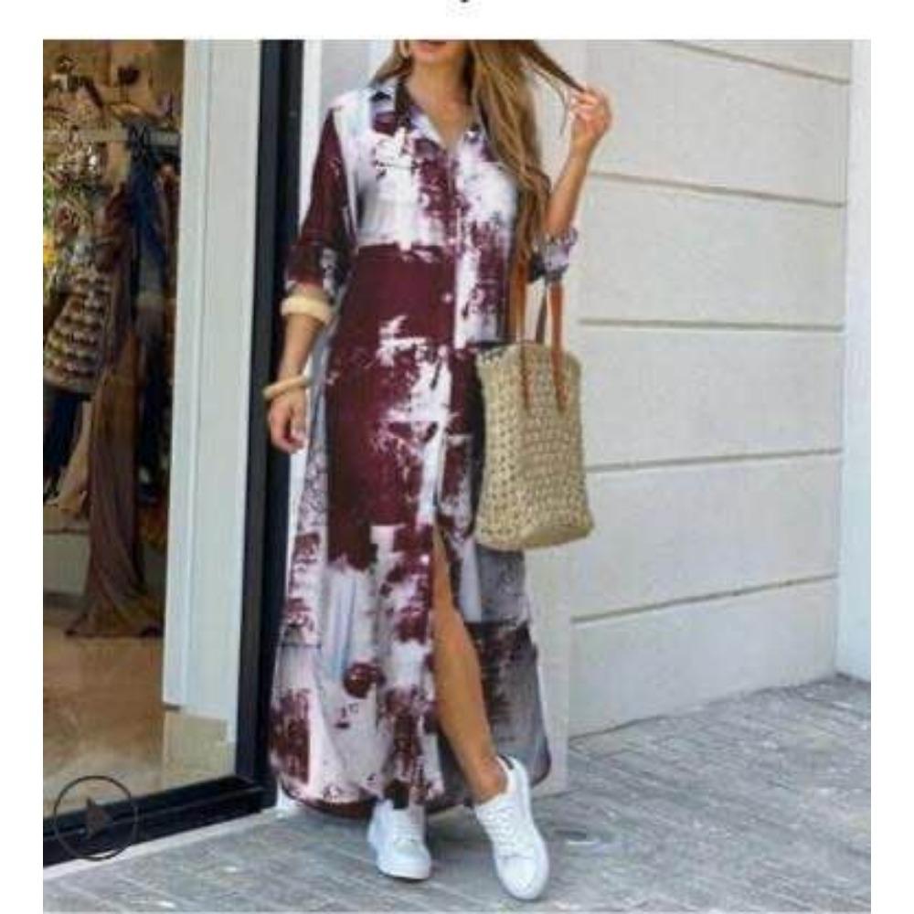 HNXC Women's Fashion Autumn Winter Long Sleeve POLO-Neck Casual Dresses