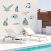 9 Pcs Beach Wooden Wall Decor Coastal Ocean Style Wall Art Rustic Fish Seagull Sailboat Hanging Sculpture for Lake House Home Bedroom