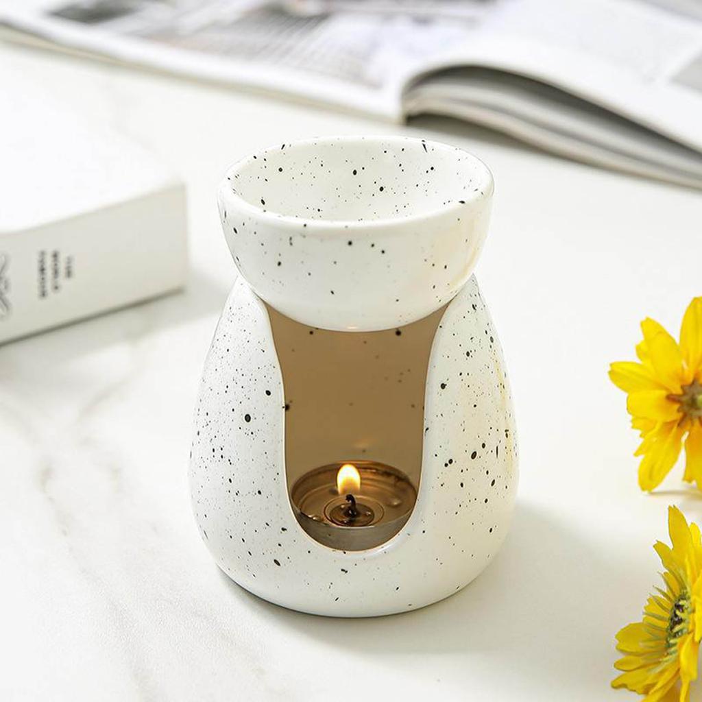 Ceramic Oil Burner, Aroma Lamp, Tea Light Holder, Aroma Diffuser Warmer for Essential Oils Fragrance Oil and Scented Wax
