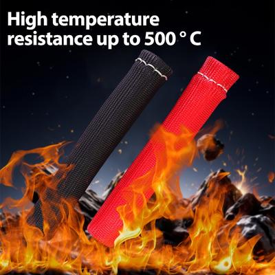 1-2PCS 500 Degree Spark Plug Wire Boots Protector Spark Plug Cable Heat Insulation Wrap Sleeve Heat Shield Cover Fiberglass