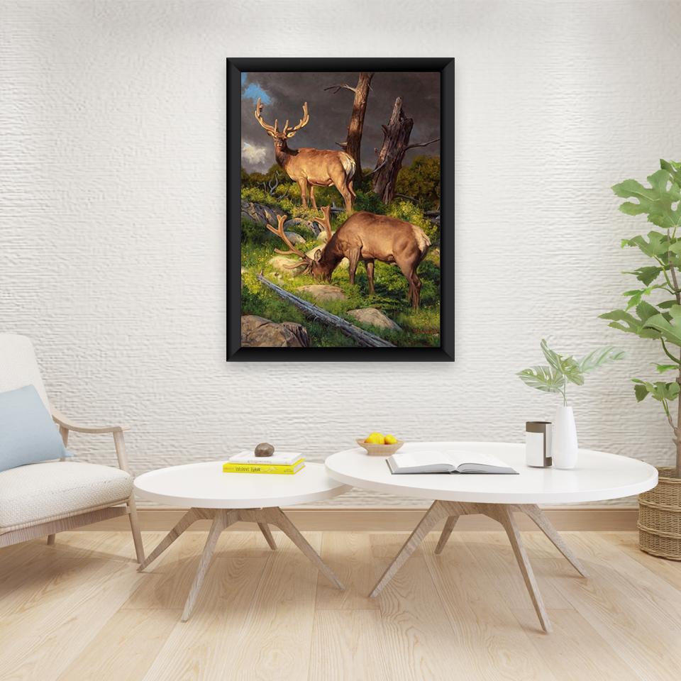 Deer DIY 5D Diamond Painting Full Round Drill Animal Diamond Embroidery Cross Stitch Mosaic Kits Wall Art Home Decor