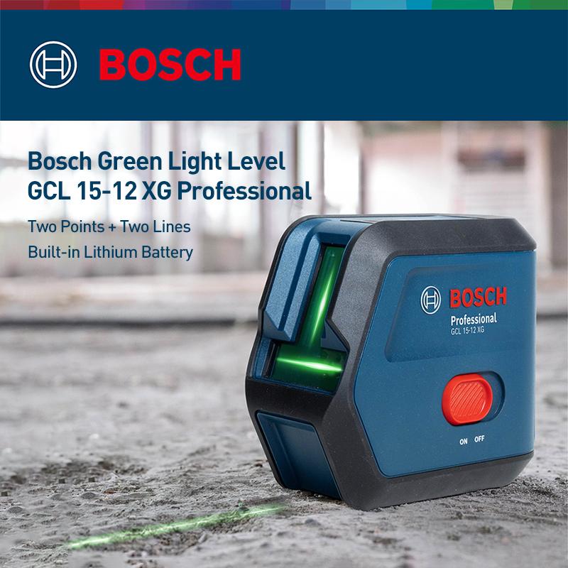 Bosch Laser Level GCL 15-12 XG Combination Dot and Line Green Beam Laser Level