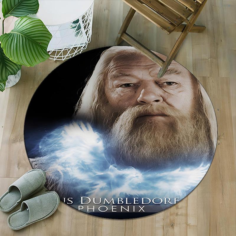 1pc Hogwarts4 Carpet, Round Rug, Comfortable, Suitable for Entryways, Living Rooms, Office, And Bedrooms, Christmas Decoration