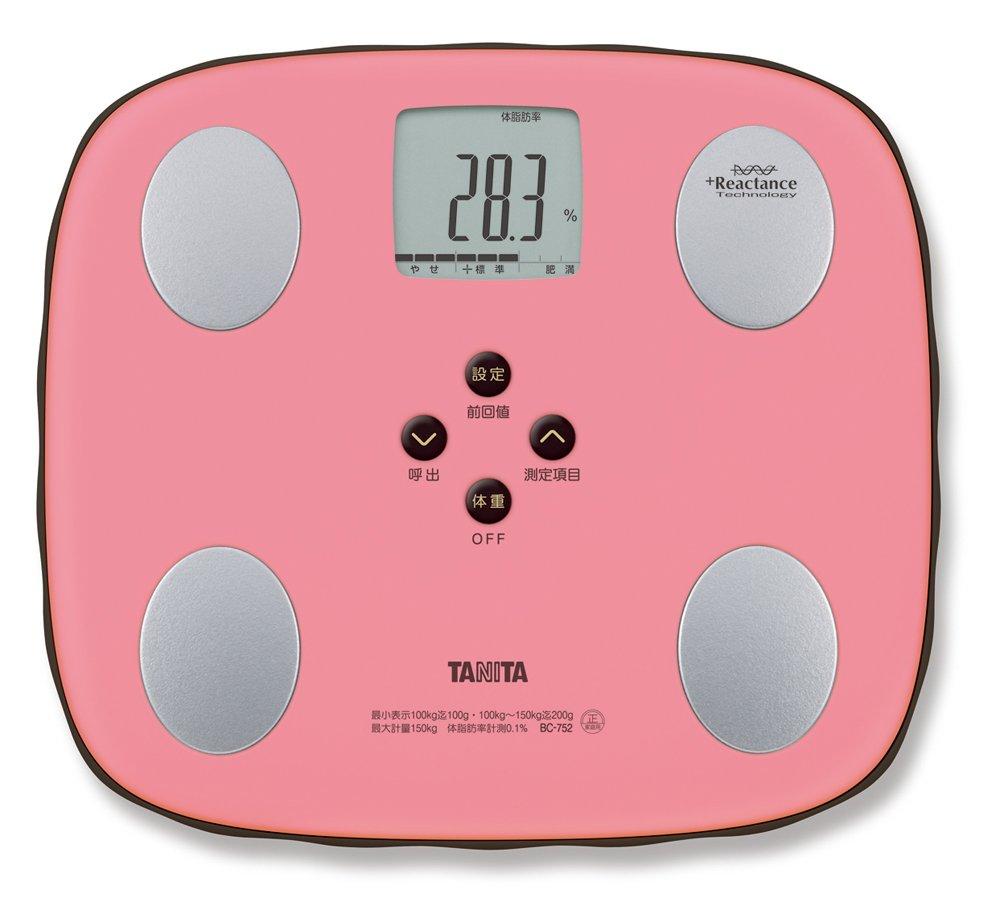 TANITA with a Fit That Accurately Identifies the Person Standing On the Body Composition Monitor Strawberry Chocolate [Equipped "Ride Function" Scale]