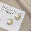 Elegant Temperament Shell Flower Earrings Korean Imitation Pearl Flower Circle Earrings For Women Sweet Unique Jewelry Gifts