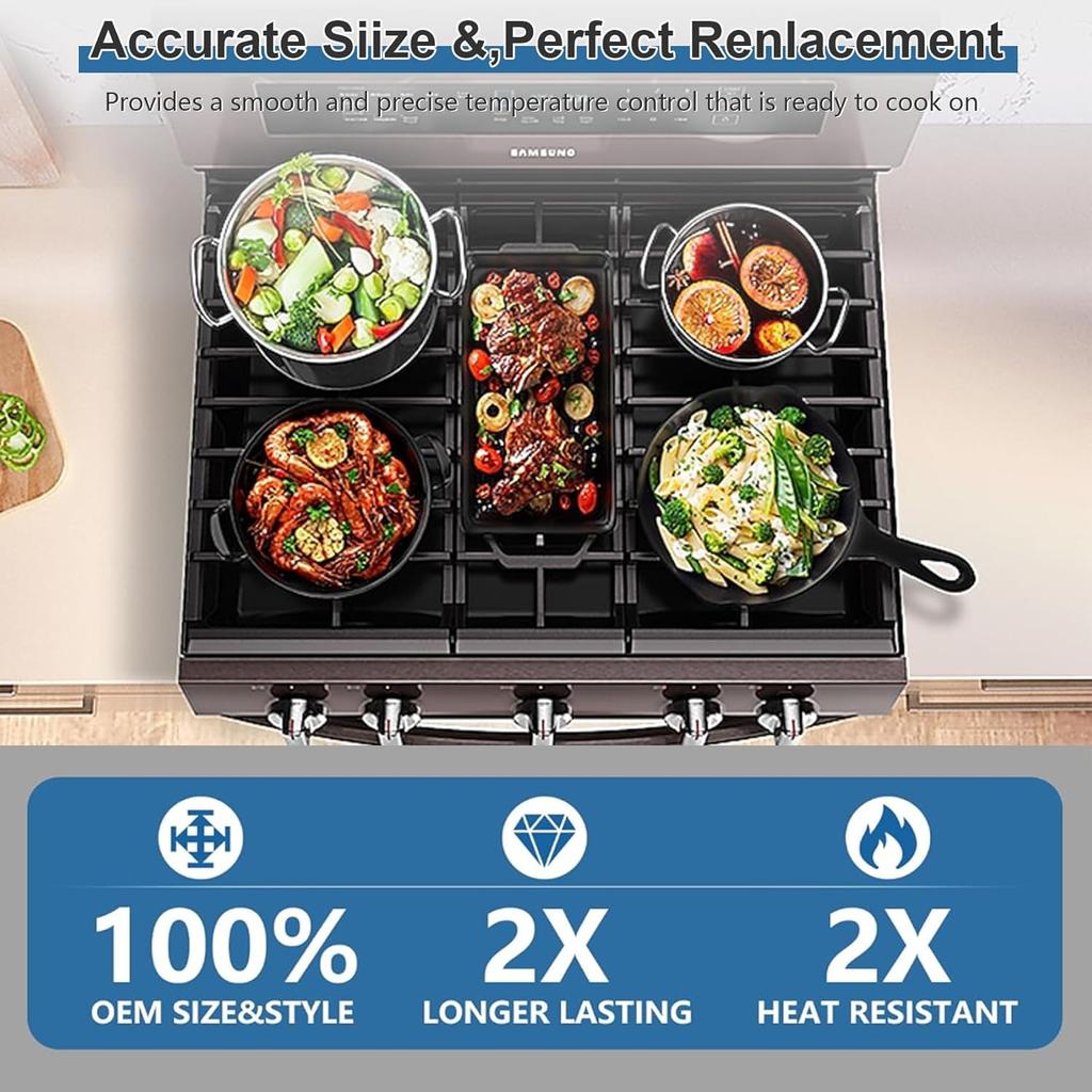 DG94-02141A for Samsung Gas Stove Knobs, DG94-02141 Range Knob Replacement for Samsung Part DG94-02141D AP7012782 PS16554212, Fit Stove Number