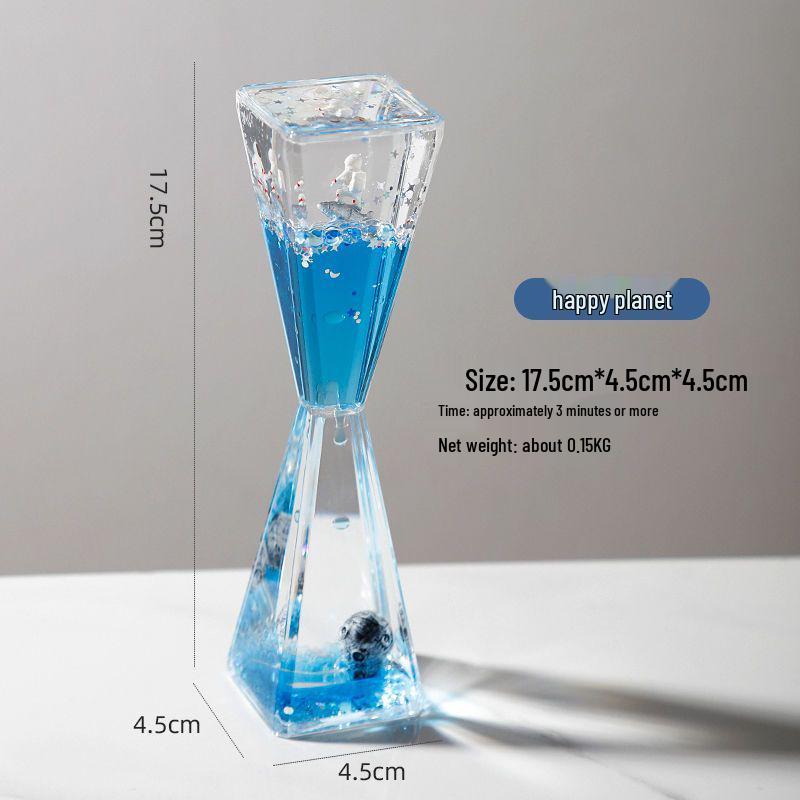 Astronaut Hourglass Oil Drop Quicksand Desk Ornament - Creative High-End Office Decoration