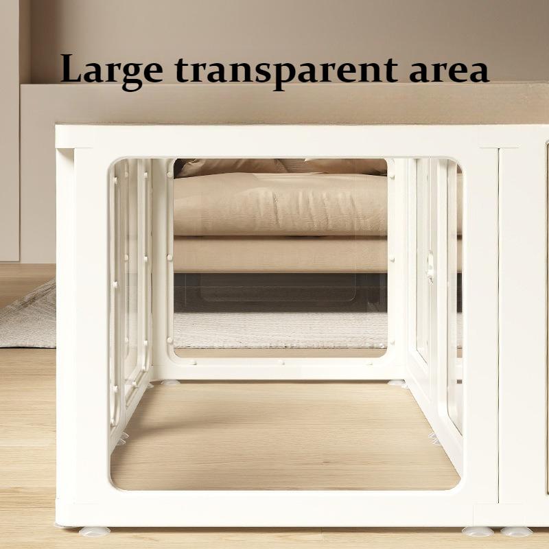 Full Transparent Dog Fence Acrylic Small Dogs Playpen Indoor Pet Puppy Dogs Enclosure Bed Accessories Pets Cat Dog Baby Barrier