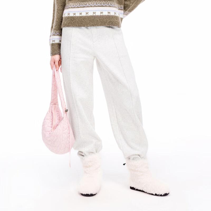 

LEDING Knit Basic Banana Wide-Leg Pants M