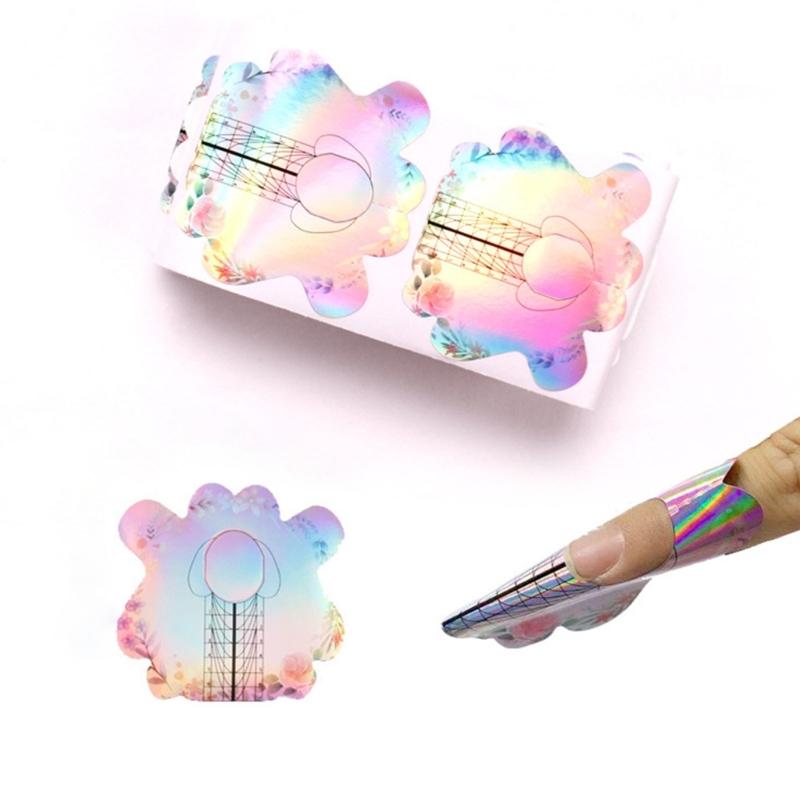 100 Pieces Nail Extension Forms For Professional And DIY Use Manicure Training Supplies For Beginners And Salons