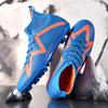 Men Football Boots Long Spikes High Ankle Soccer Shoes AG/TF Kids Outdoor Grass Cleats Soccer Boots Training Sport Football Shoes