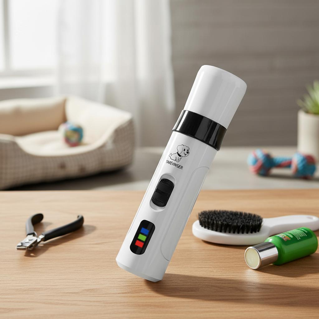 Dog Nail Grinders USB Charging Rechargeable Claw Grinder Low Noise Cordless Dog Grooming Safe Clippers for Small Large Dog Cat