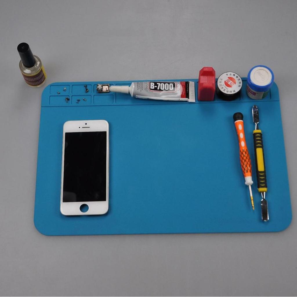 Anti-Static Silicone Repair Workbench Pad - Heat Resistant & Insulated for Mobile, Phone, and Computer Repairs