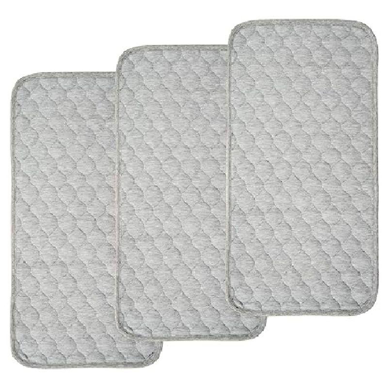 

WON Baby Diaper Pads Bamboo Quilted Thicker Waterproof Changing Pad Liners, 3 Count Gray серый
