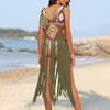 Women's Fashionable V-neck Pullover With Hollowed Out Breathable Beach Bikini Cover Up Dress