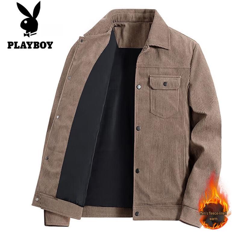 Playboy Men's Corduroy Lapel Jacket