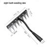 Multi-functional Manganese Steel Garden Rake with Blade for Weeding and Soil Turning
