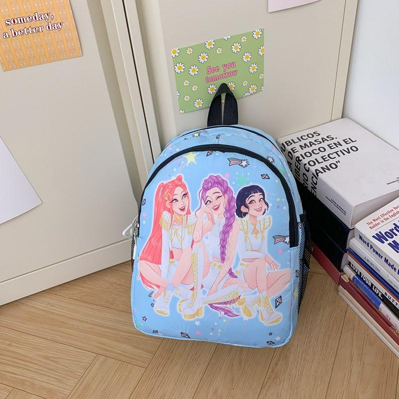 Kpop Korean Version Of Children S Backpack Kindergarten Schoolbag Witch Hunter Group Cartoon Cute Boys And Girls Backpack 24*9*30cm небесно-голубой