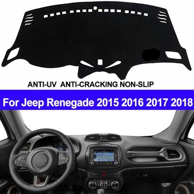 Couverture de tableau de bord de voiture, tapis de tableau de bord Anti-soleil pour Jeep Renegade 2015 2016 2017 2018