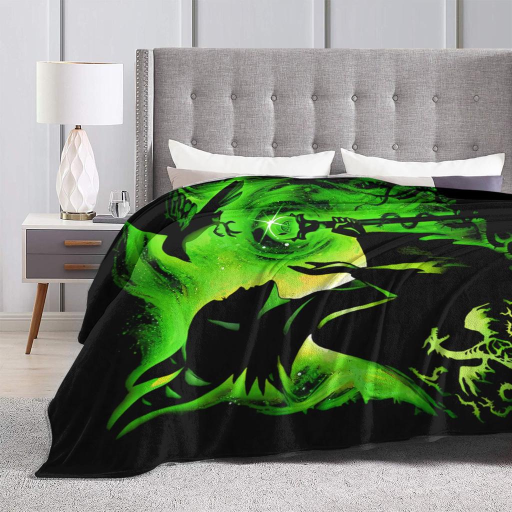 Sleeping Beauty Maleficent Villain Velvet Throw Blankets Bad Witches Blankets for Home Travel Lightweight Thin Outdoor Portable
