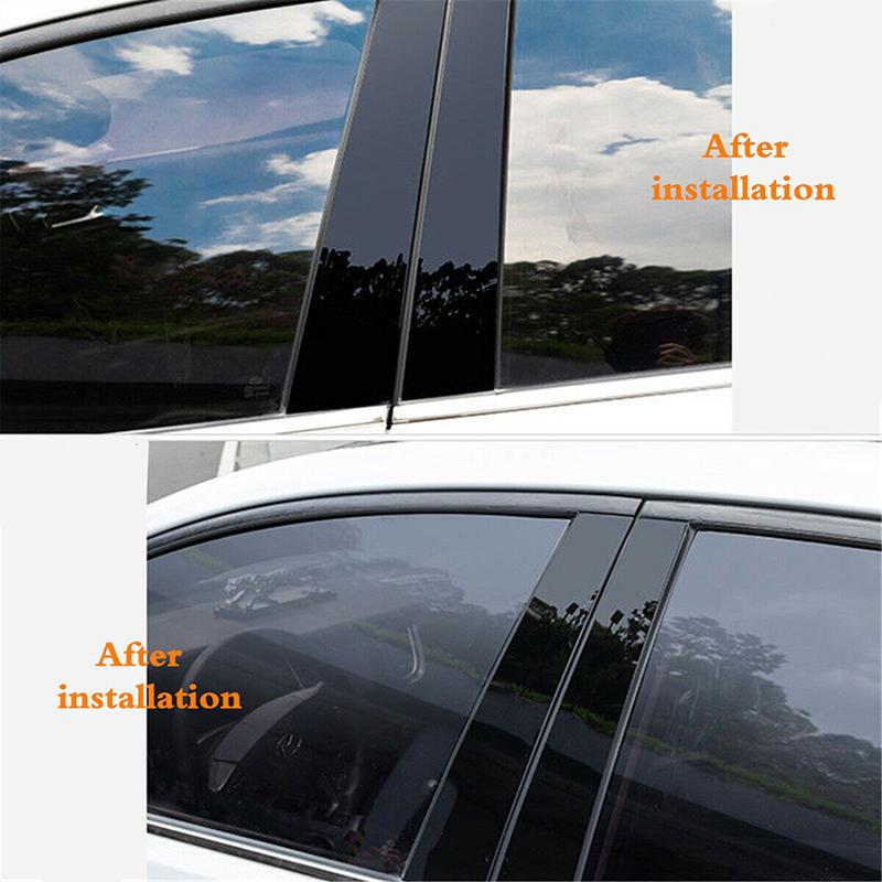 Car Window Cover Pillar Posts Column Door Stickers Glossy Black Accessories for Ford Taurus Keyless 2010-2019 Auto Styling