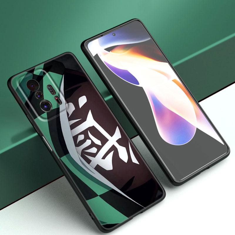 Anime Demon Slayer Phone Case For Xiaomi Mi A2 8 9 SE Note 10 10T 11 12 Lite 9T 11T 12S 12T Pro A3 6X 12X Soft TPU Black Cover
