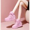 Spring Summer Casual Shoes Women Trendy All-match Cross Strap Sneakers Women's Vulcanize Shoes 2024 Fashion Pink High Gang Shoes