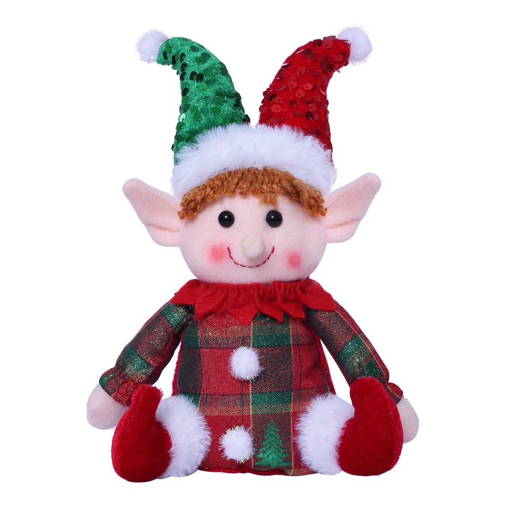Christmas Red And Green Doll Ornaments Christmas Tree Decorations Hotel Window Decorations