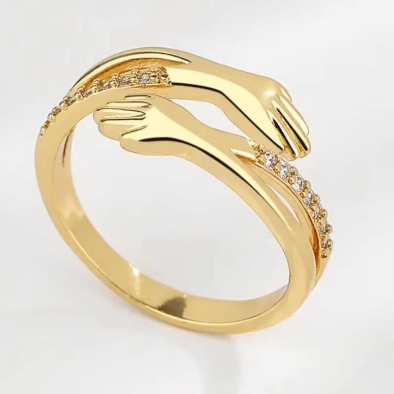 New Korean Exquisite Crystal Flower Fashion Temperament Sweet Versatile Love Opening Female Custom Jewelry