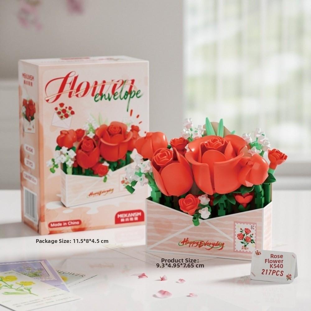 Tulip Rose Sunflower Flower Bouquet Building Blocks Mini Bricks Building Block Toy