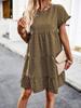 New Women's Casual Print Dress Spring and Summer Temperament Ranch Style Female Dress