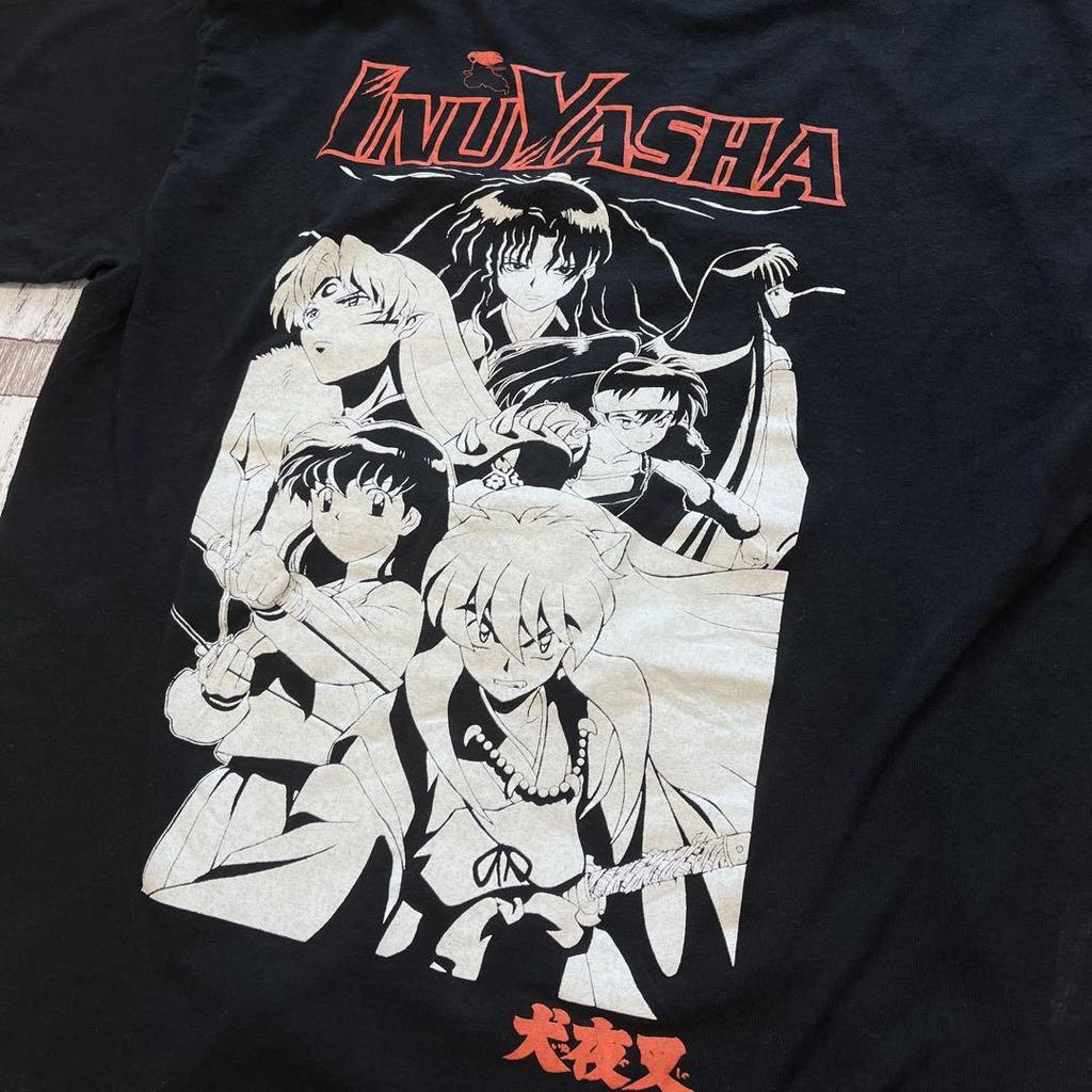 [USED] Official Inuyasha Anime T-shirt, Black, Size M, Featuring Aimyon