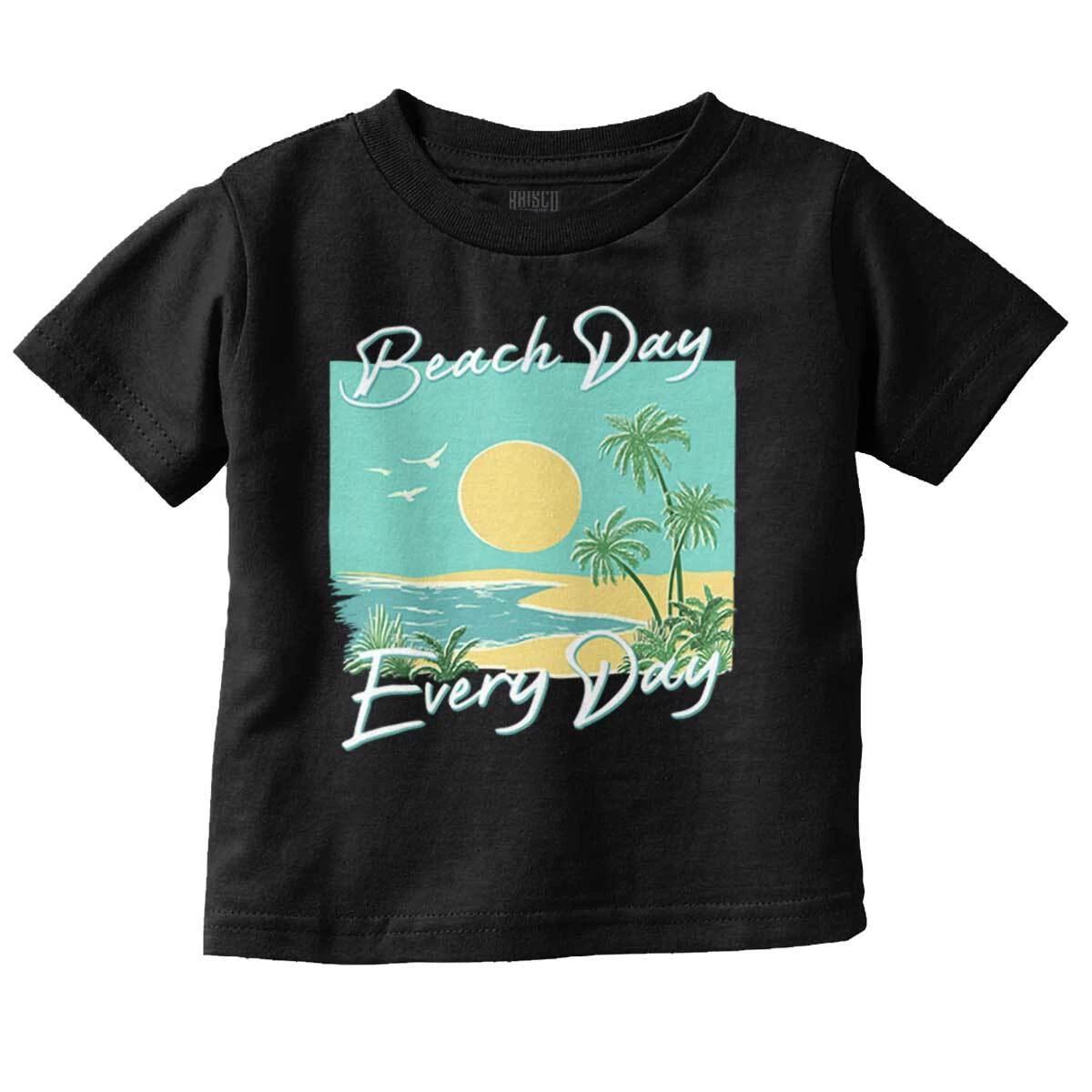 Retro Beach Day Every Day Summer Sunrise Toddler Boy Girl Youth T Shirt Tee XXXXL