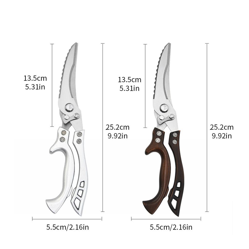 Leeseph Poultry Shears, Heavy Duty Kitchen Shears with Serrated Edge, Stainless Steel Kitchen Scissors for Chicken, Bone, Meat