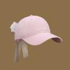 Minimalist Bow Ribbon Soft-Peak Baseball Cap: Fresh Summer Solid Colour, Versatile Sun Protection Cap