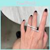 Fashionable Geometric Copper Ring With Shimmering Zircon Stones Perfect For Women