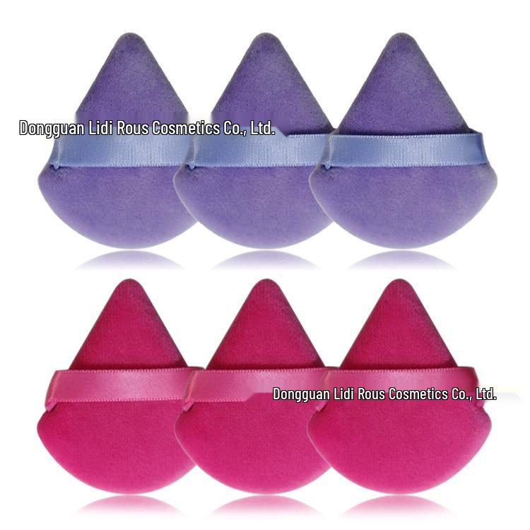 Éponge de maquillage triangulaire en daim