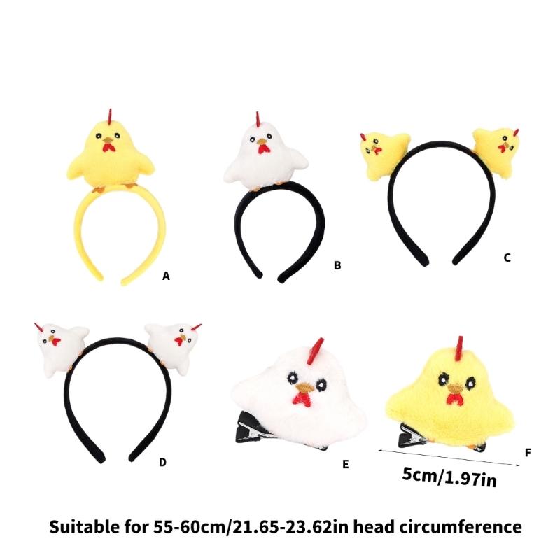 Furry Chicken Hairband Costume Hair Clip Cosplay Tail Great For Dressing Up Halloween And Festival Celebrations
