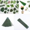 100 Pcs Artificial Flower Stem Plastic Flower Stem Hydrangea Rose Flower Head Stick Rod For Diy Wedding Decor Craft Accessory